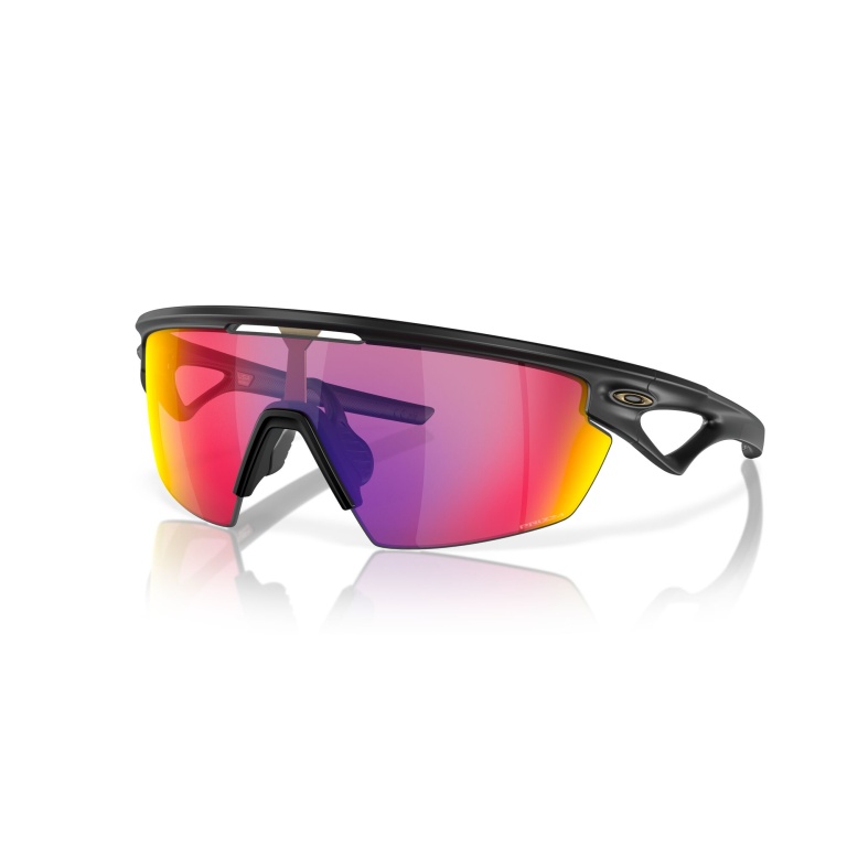 Oakley Sonnenbrille Sphaera (Glasfarbe: Prizm road) schwarz matt - 1 Brille mit Hartschalenetui